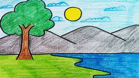 How to Draw a simple Landscape .